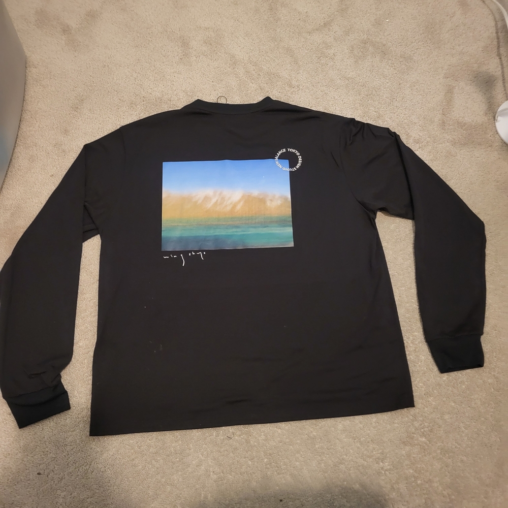 New Balance Black Long Sleeve Shirt with Scenic Graphic